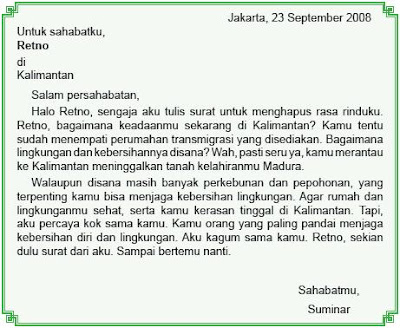Contoh Surat Pribadi Anak Contoh Surat