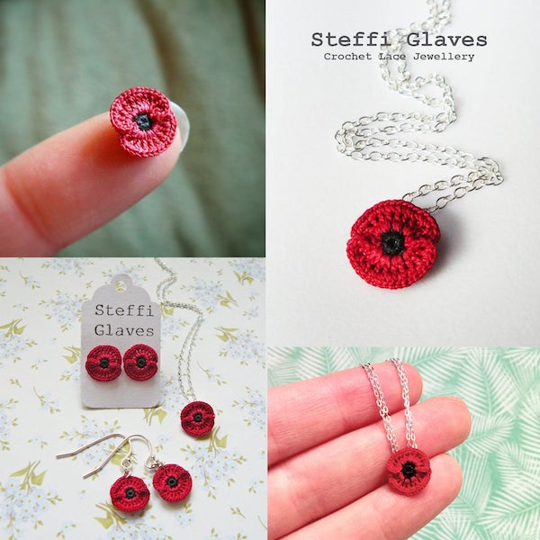 Micro Crochet Jewelry and Tutorials by SteffiGlaves / The Beading Gem