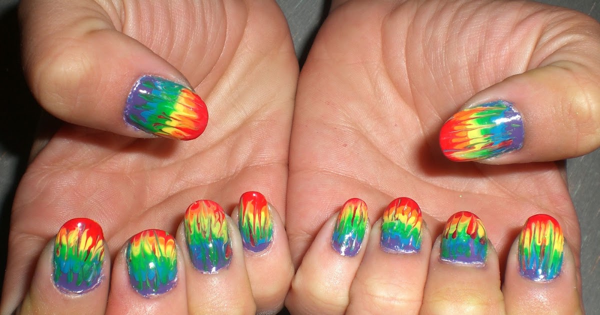 Oh Me! Oh My!: Joslyn's Tie-Dye Rainbow Nails