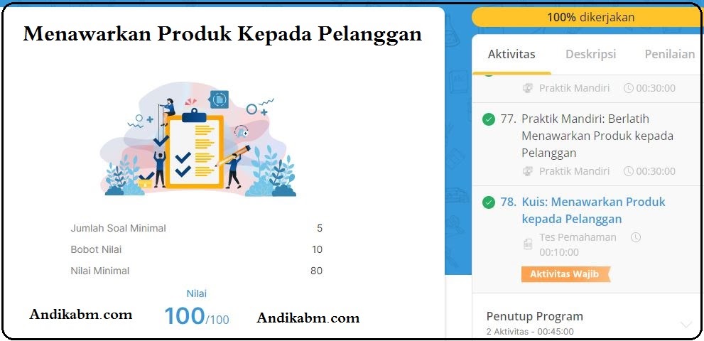 Kunci Jawaban Kuis Menawarkan Produk Kepada Pelanggan Karirmu By Sekolahmu - Andikabm