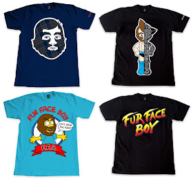 Fur Face Boy Series 6 T-Shirt Collection - FFB Tartan Plaid, Astro Fur 2.0, FFB Springfield & Fur Fighter Boy T-Shirts