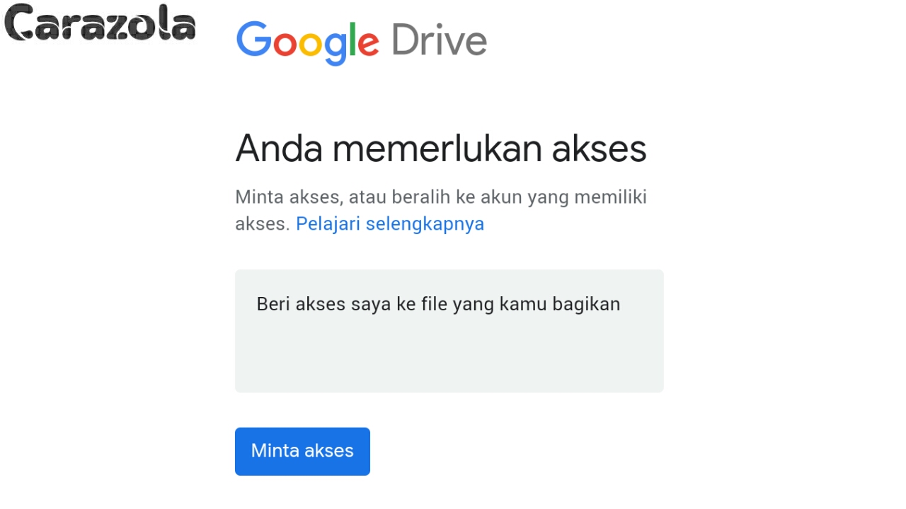 Cara Membuka Link Google Drive Yang tidak Bisa di Buka