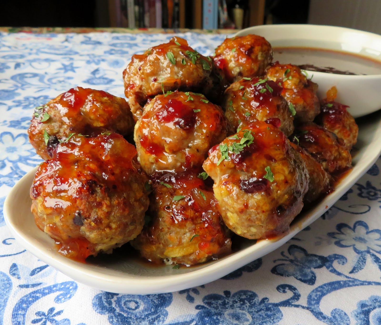 Cranberry & Apple GlazedTurkey Meatballs The English Kitchen