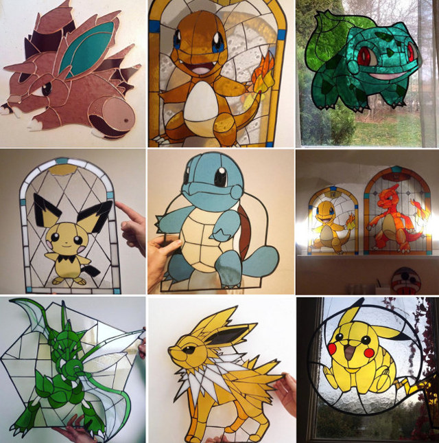 Pokemon Stained Glass