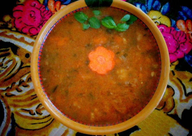 How to make red barley soup in restaurant