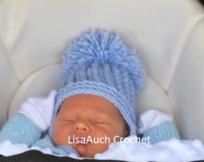 Crochet baby ribbed hat Free Crochet Pattern Ribbed HDC baby hat with earflaps FREE pattern