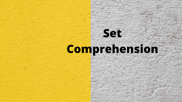 python set comprehension