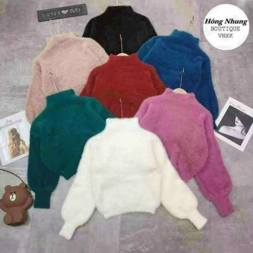 Áo len nhung kiểu Hàn Quốc xinh cực xinh ấm áp - Chất bao đẹp - NB31 20 f6044d99e 6ad4 4af2 8cdd