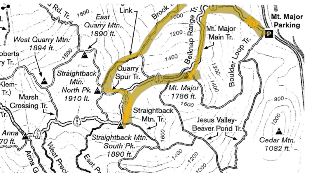 Over The Hill Hikers Aug 29th, B group hikes Mt. Major