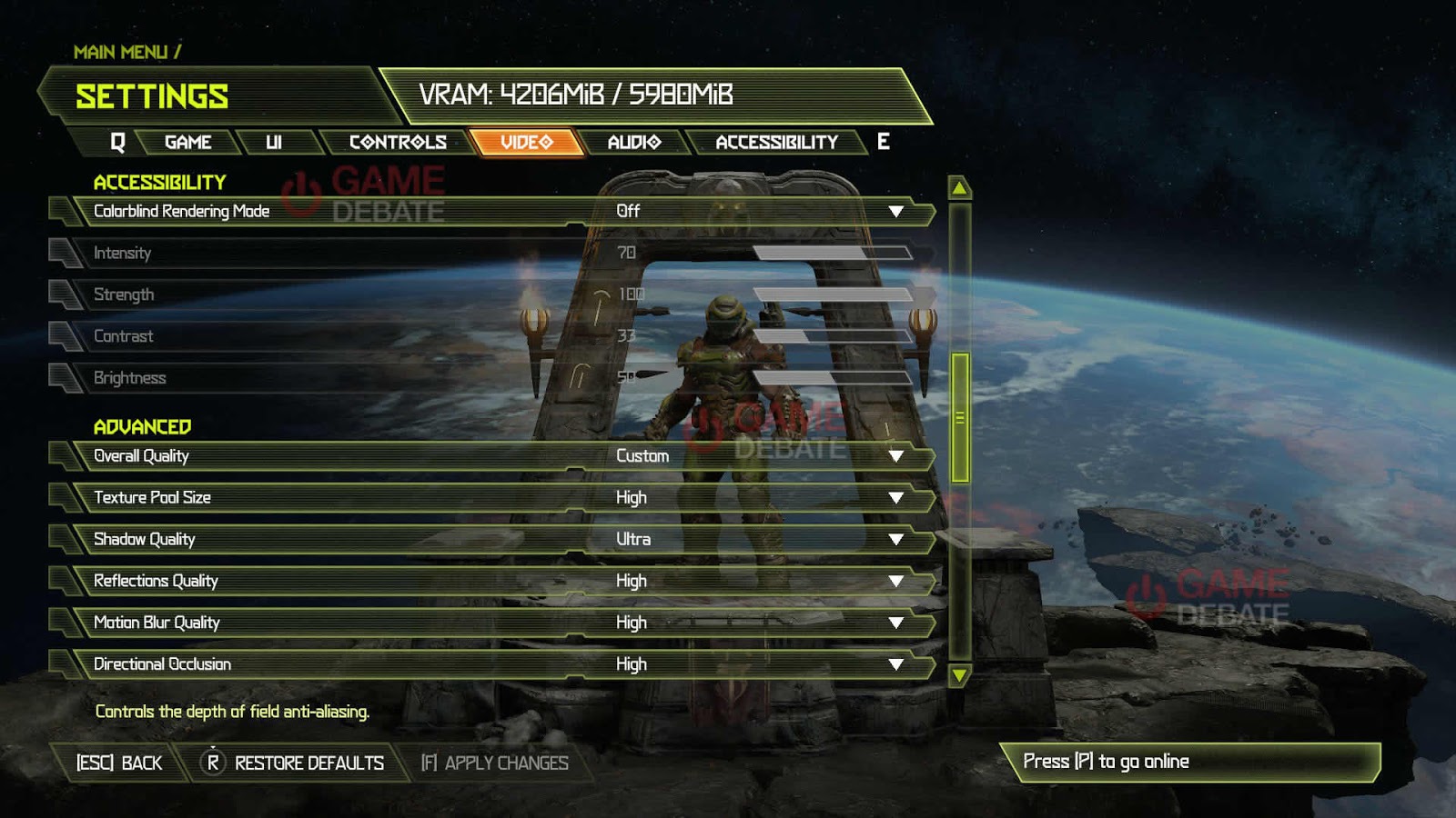 DOOM Eternal PC graphics and difficulty settings revealed MW