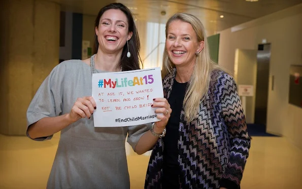 Princess Mabel of The Netherlands and Princess Victoria of Bourbon attended the expert meeting on child marriage, organized by "Save the Children" at the Ministry of Foreign Affairs