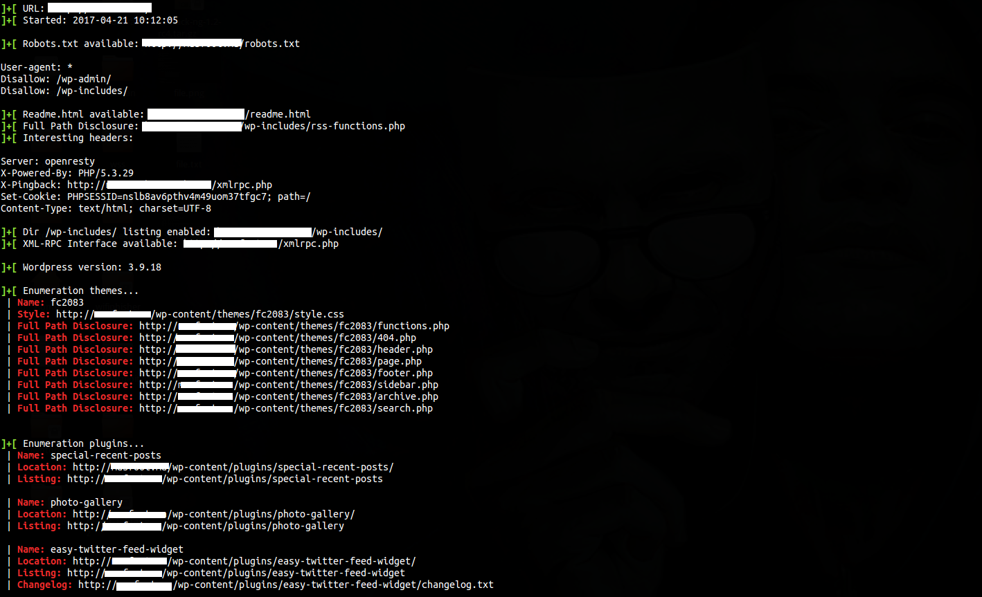WPSeku Simple Wordpress Security Scanner