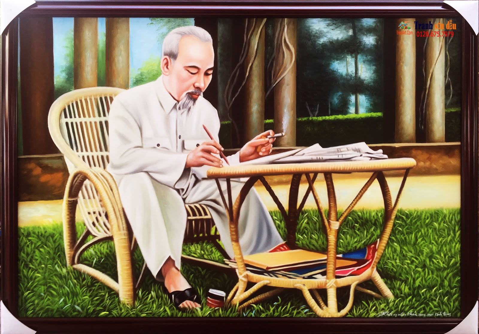 tranh chân dung bác hồ