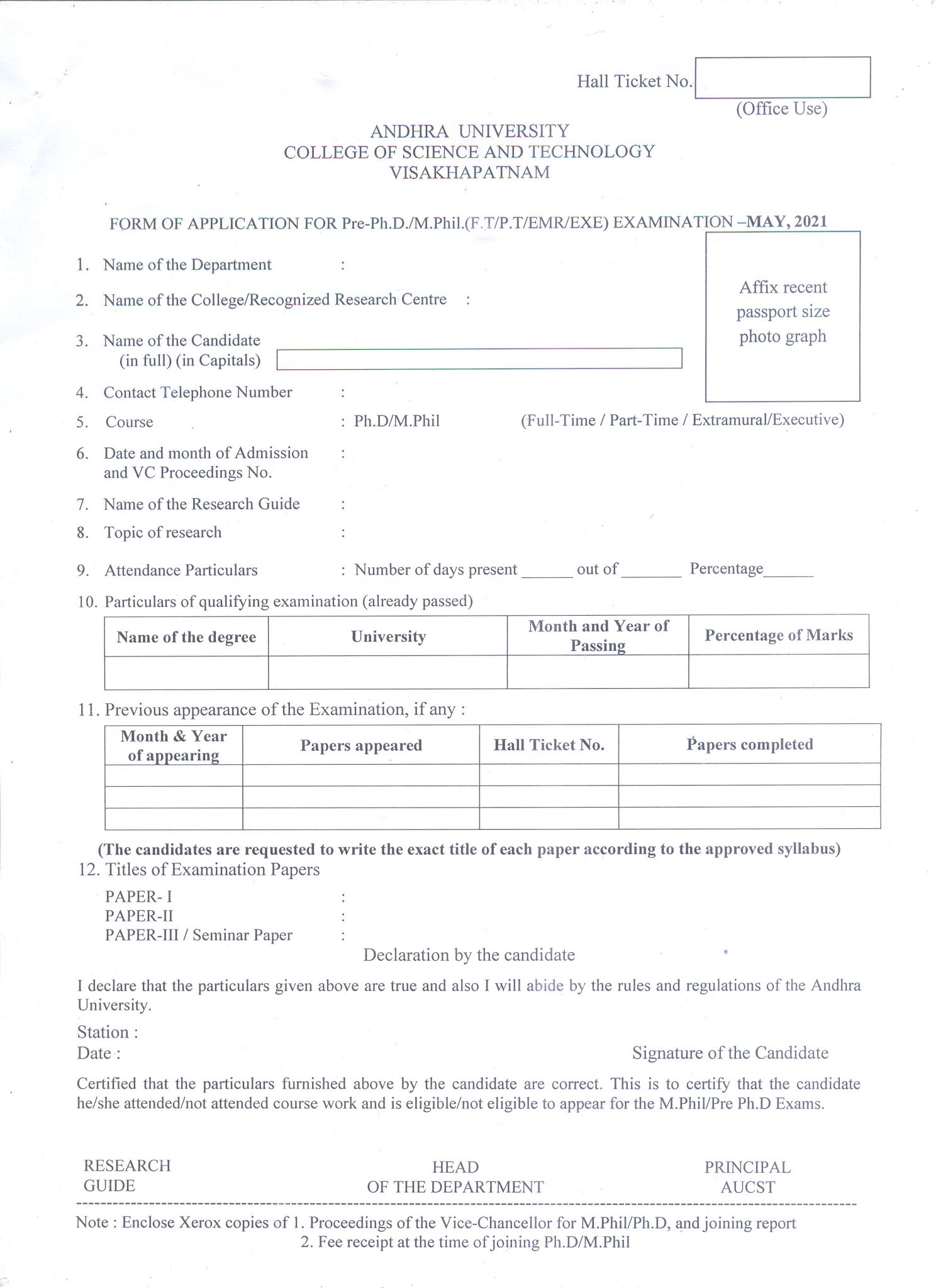 GEOGRAPHY ANDHRA UNIVERSITY