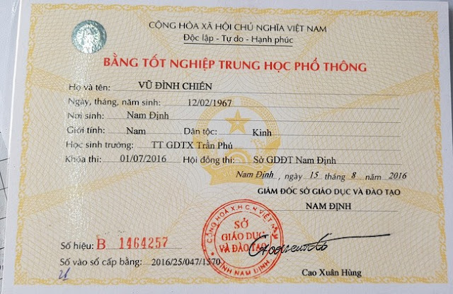 Nam Định: Chủ tịch mặt trận tổ quốc làm giả học bạ tinh vi để thăng tiến