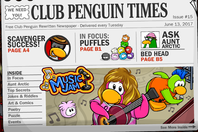 Newspaper Issue 15 New Costume Trunk Club Penguin Rewritten Cheats