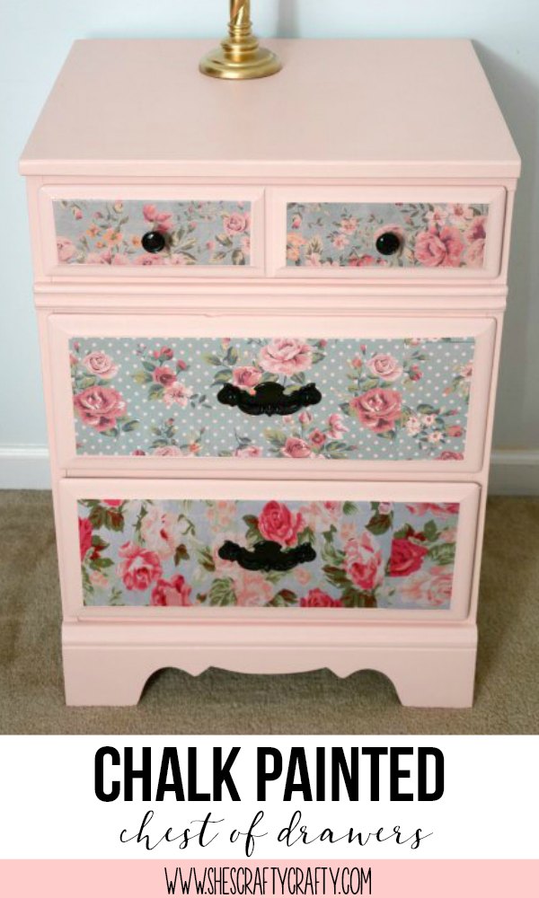 She's Crafty Chalk painted chest of drawers, DIY chalk paint recipe