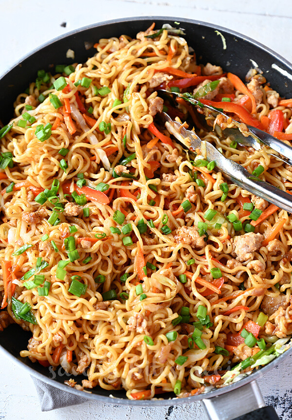 a pan with egg roll ramen