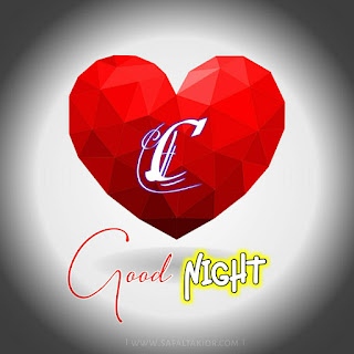 C letter good night images