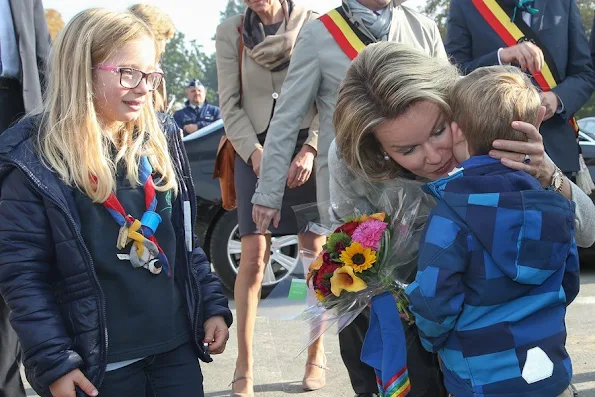 Queen Mathilde of Belgium attend the celebrations for the 100th anniversary of youth movement 'Catholic Guides in Belgium' (Guides Catholiques de Belgique) in Namur,