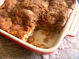Effortless Apple Coffee Cake:  An old-time coffee cake filled with cinnamonly tart apples and topped of with a delightful crumb topping. - Slice of Southern