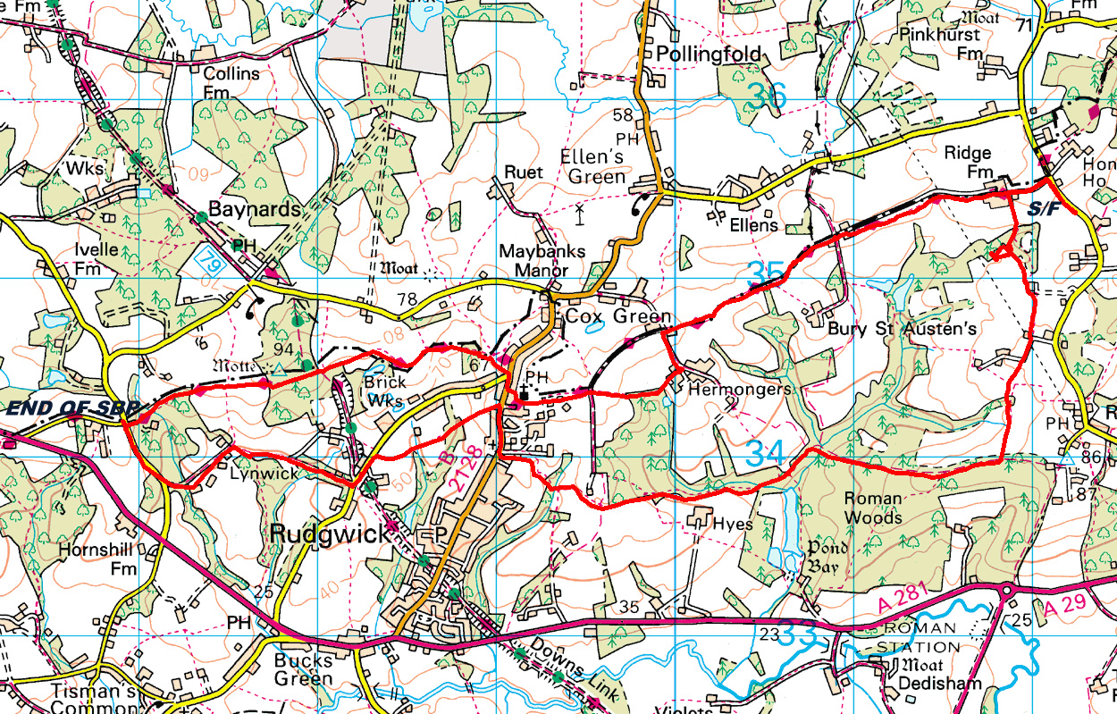 Sussex Border Path Stage 15 Honeywood House, Rowhook to Cooks Hill
