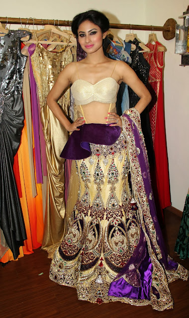 Mouni Roy hot in Rohit Verma Festive Collection