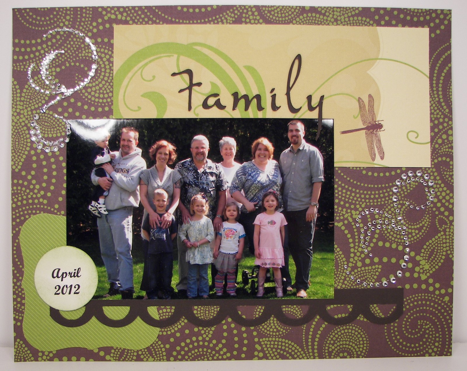 Jane's Crafty Cabin First Scrapbook Page