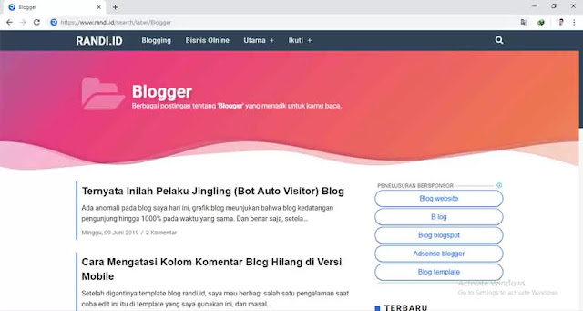 Memasang Efek Animasi Gelombang (Wave) di Blog