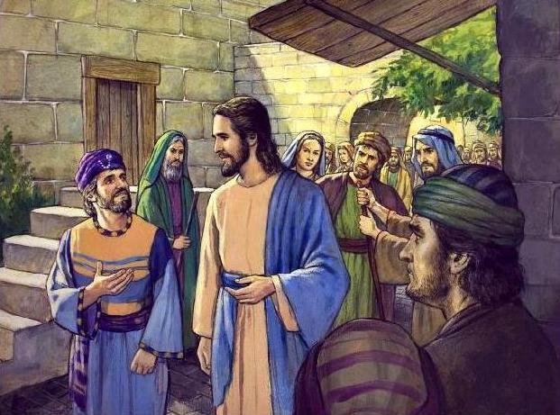 Resultado de imagem para jesus na casa de  zaqueu