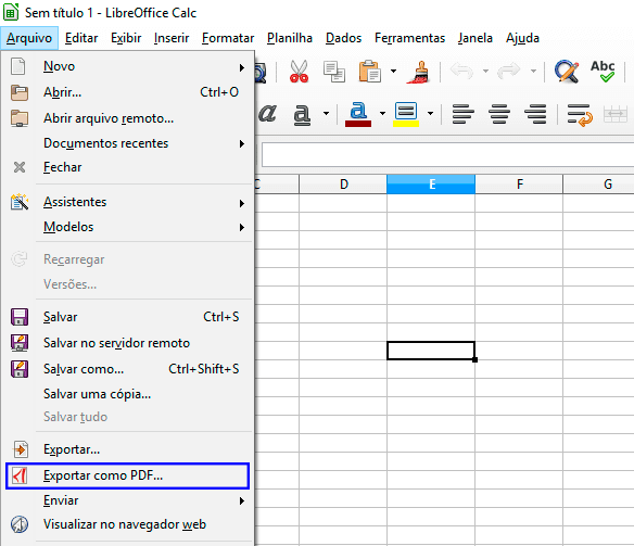 libreoffice calc exportar como pdf