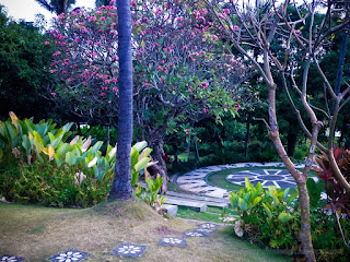 Sweet Garden Yard Surrounded By Beutiful Flower Plants And Trees At The Village Tangguwisia North Bali Indonesia