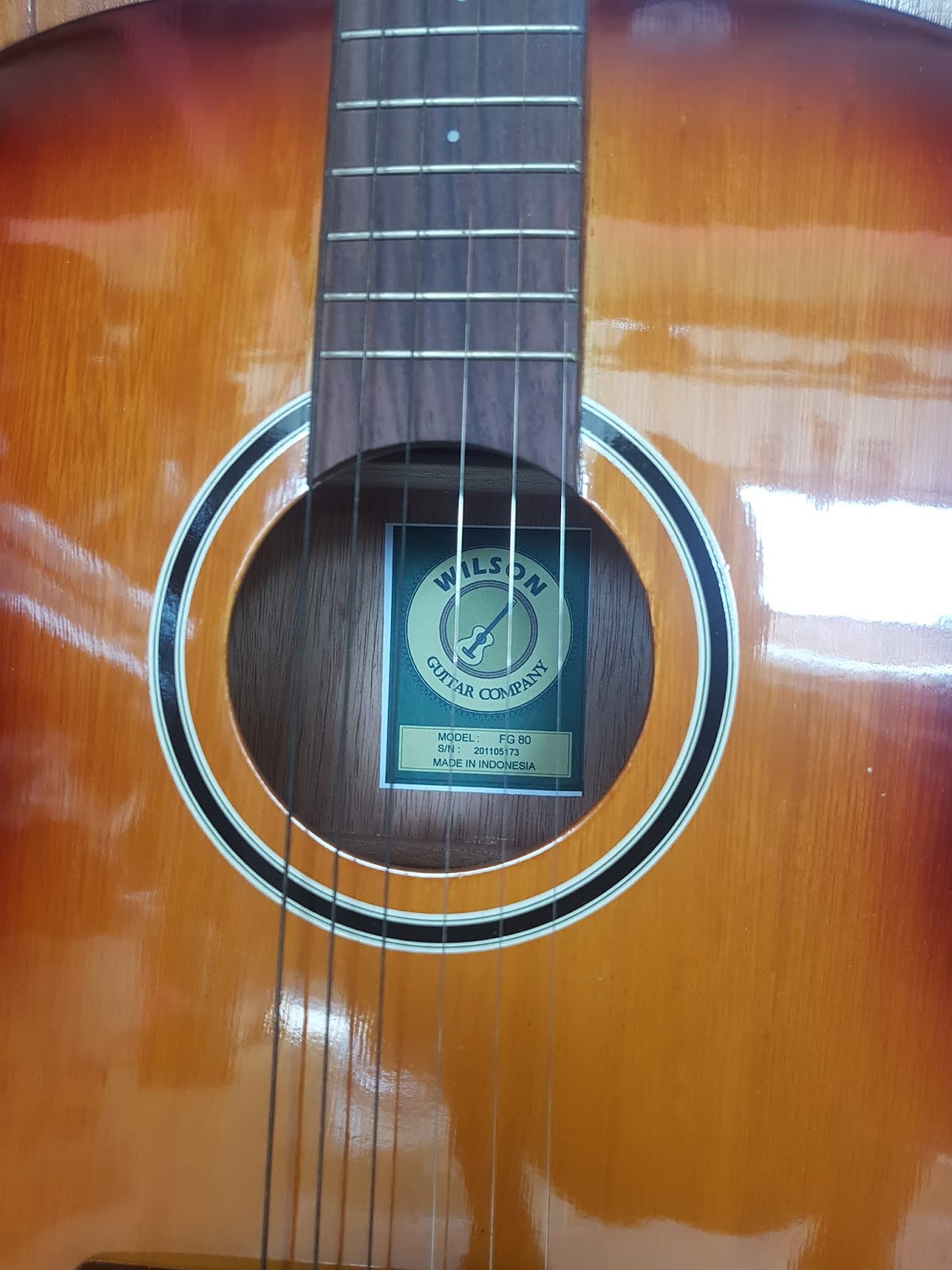 antiQue Bekasi WILSON Guitar Company Model FG 80 S/N nos baru