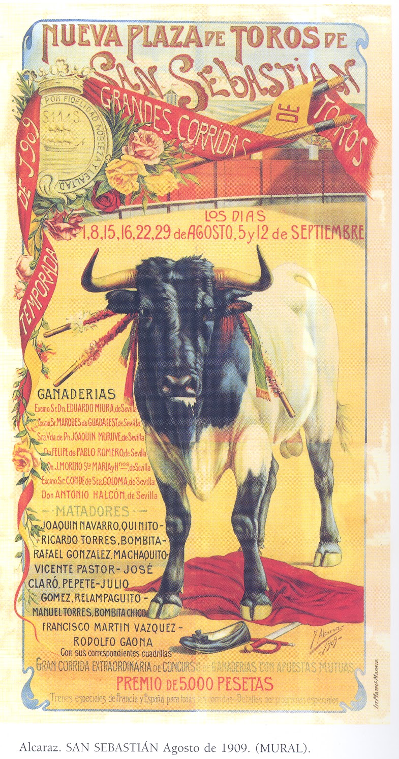 Del toro al infinito: FERIA DE SAN SEBASTIÁN: CARTEL DEL AÑO 1909.