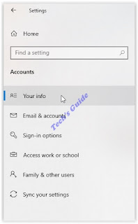 account setting - your info