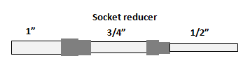 Contoh pemasangan Socket reducer pada instalasi pipa