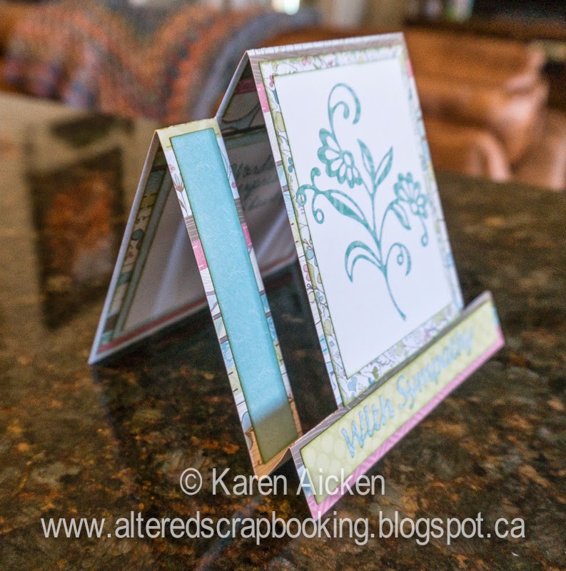 Altered Scrapbooking StandUp Sympathy Card