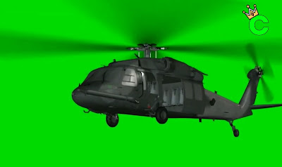 Green screen Helicopter