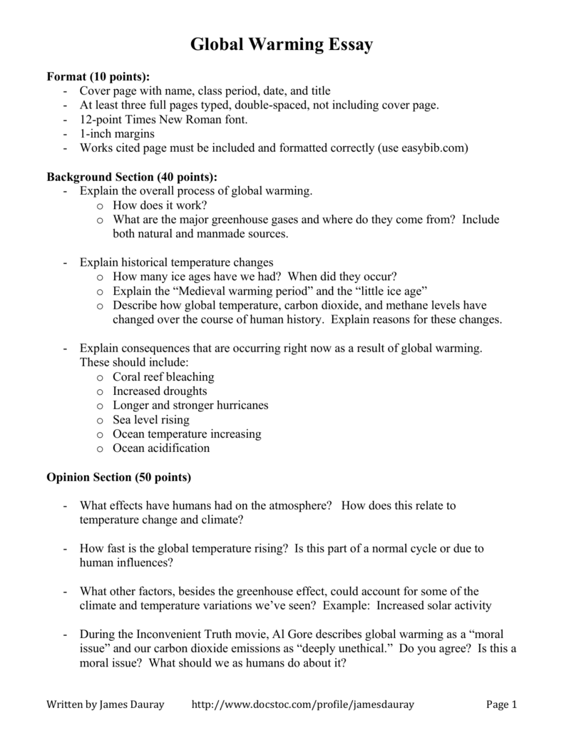 Essay Examples Global Warming Essay essay-examples-global-warming-essay
