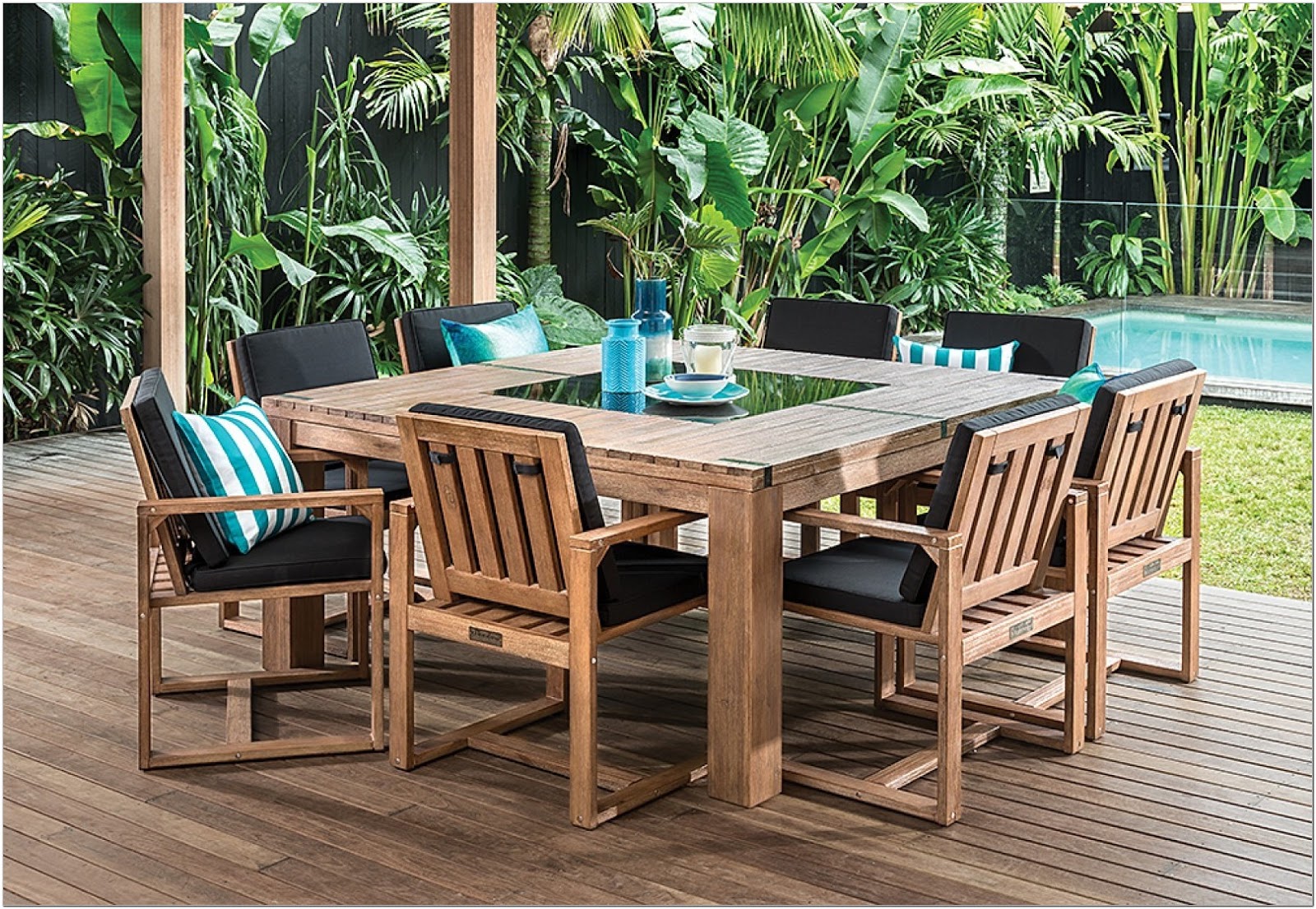 9 Piece Square Dining Set Perth