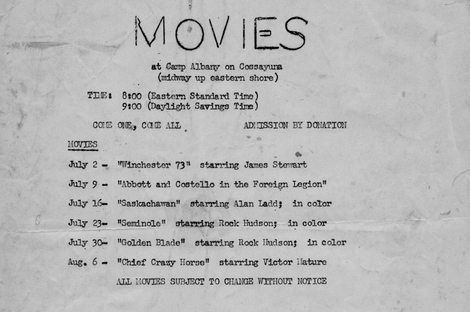 Dog Day Ramblings Cossayuna Lake, July 1962