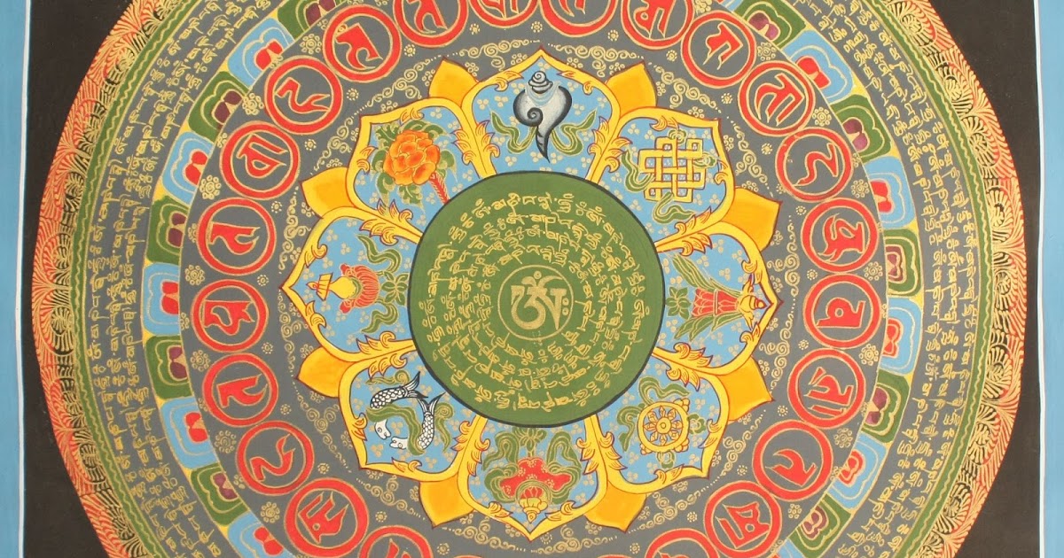 Mantra Mandala Thangka | Handicraft Nepa - Handicraft Nepa