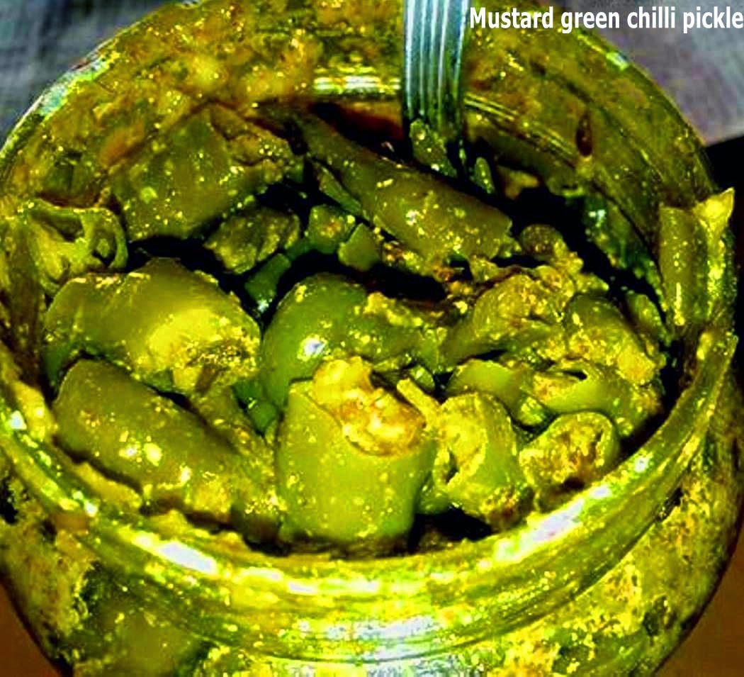 THE PICKY BOWL GREEN CHILLI MUSTARD PICKLE