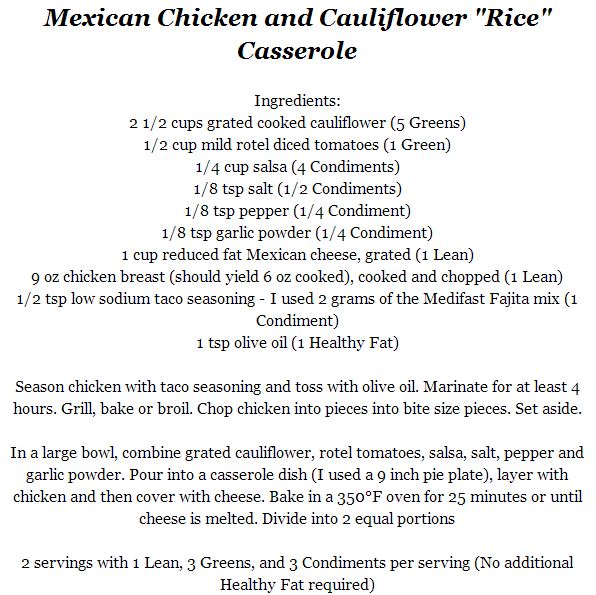 Simply TiAnna: Mexican Chicken and Cauliflower 