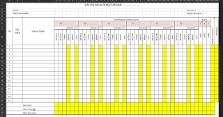 Format Daftar Nilai Buku Kerja Guru 3