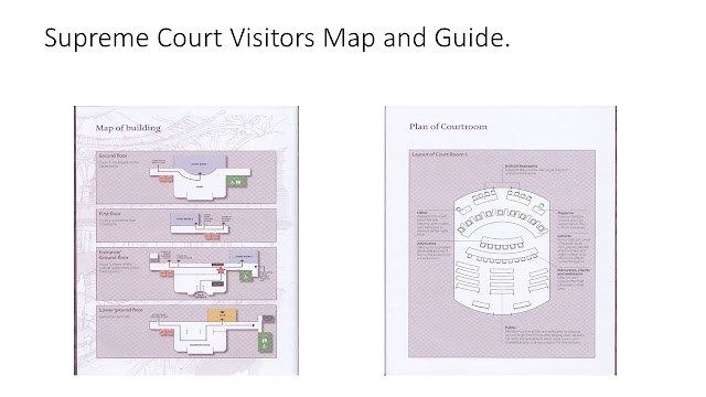 <ap of the supremem court, a layout of court room one and a layout of the supreme court as a whole.