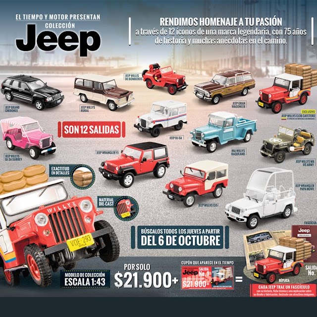 Colección Jeep 1:43 El Tiempo Colombia
