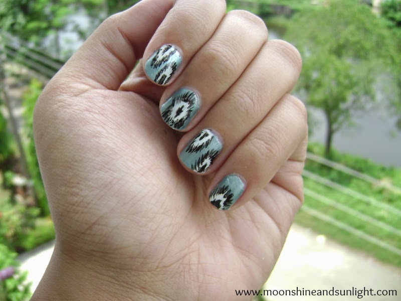 Metallic Ikat nail art | OMD2 Challenge day 13