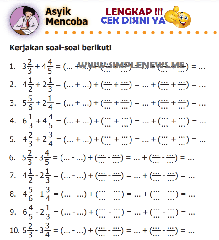 Kunci Jawaban Halaman 11 Matematika Kelas 5