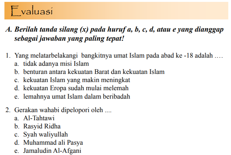 Di antara faktor yang melatarbelakangi bangkitnya umat islam pada abad ke-18 adalah